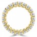 2.21 ct Ladies Round Cut Diamond Eternity Wedding Band in Yellow Gold
